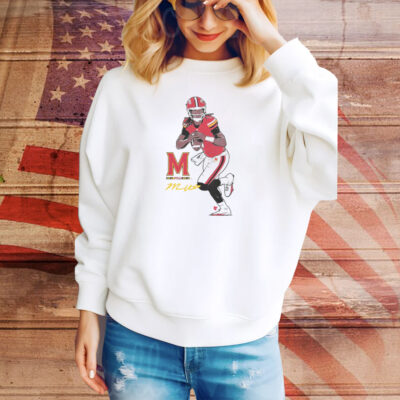 Maryland Football Malik Washington Superstar Pose Tee Shirt