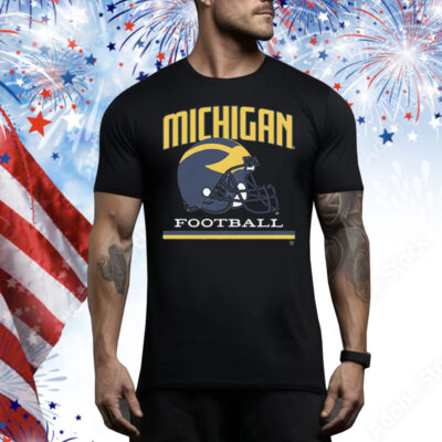 Michigan Football Vintage Helmet Tee Shirt