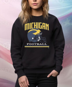 Michigan Football Vintage Helmet Tee Shirt