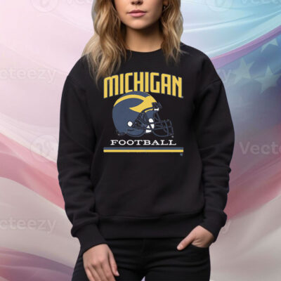 Michigan Football Vintage Helmet Tee Shirt