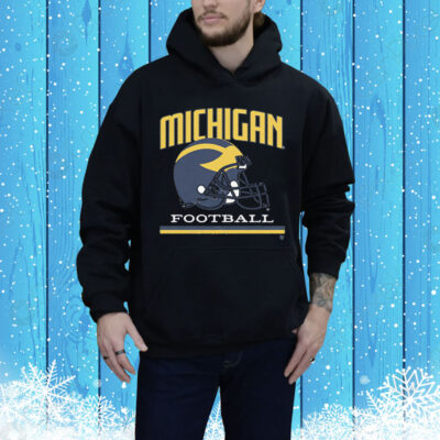 Michigan Football Vintage Helmet Tee Shirt