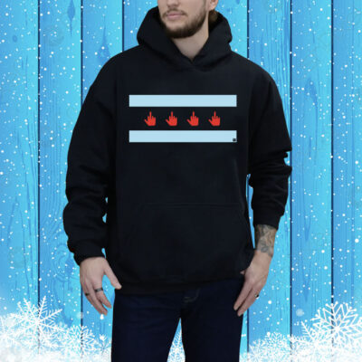 Middle Finger Chicago Flag Tee Shirt