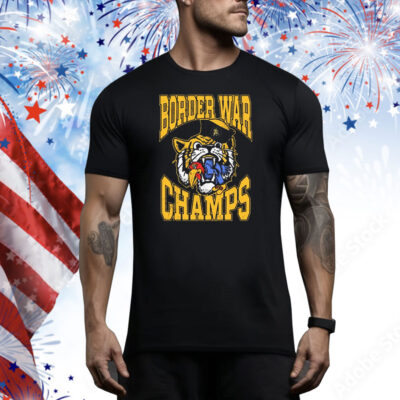 Official Border War Champs 2025 Missouri Tigers Vs Kansas Jayhawks Mascots Tee Shirt