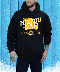 Official Missouri Tigers vs. Kansas Jayhawks Mizzou-Rah September 6 2025 Score 42-31 Tee Shirt