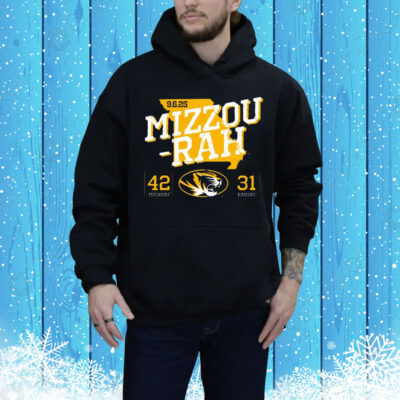 Official Missouri Tigers vs. Kansas Jayhawks Mizzou-Rah September 6 2025 Score 42-31 Tee Shirt