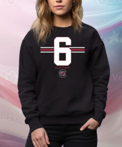 South Carolina Football Dylan Stewart 6 Stripe Tee Shirt