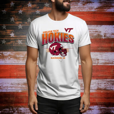 Virginia Tech Football Helmet Grid Tee Shirt