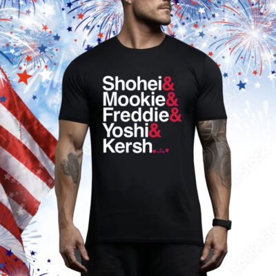 Los Angeles Baseball Ampersand Stars Tee Shirt